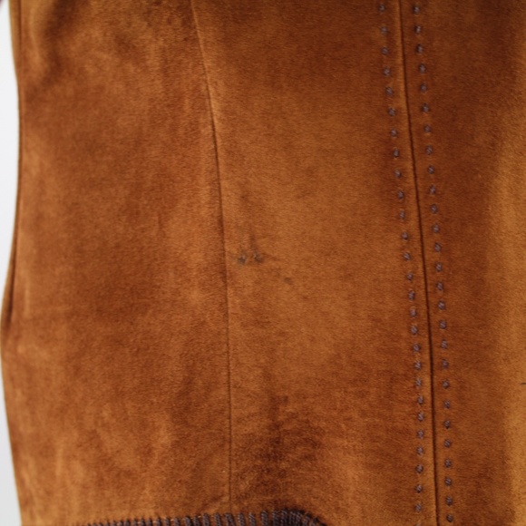 Tasha Polizzi For T.P. Saddleblanket & Co. Copper Suede Leather Jacket M - Picture 7 of 8